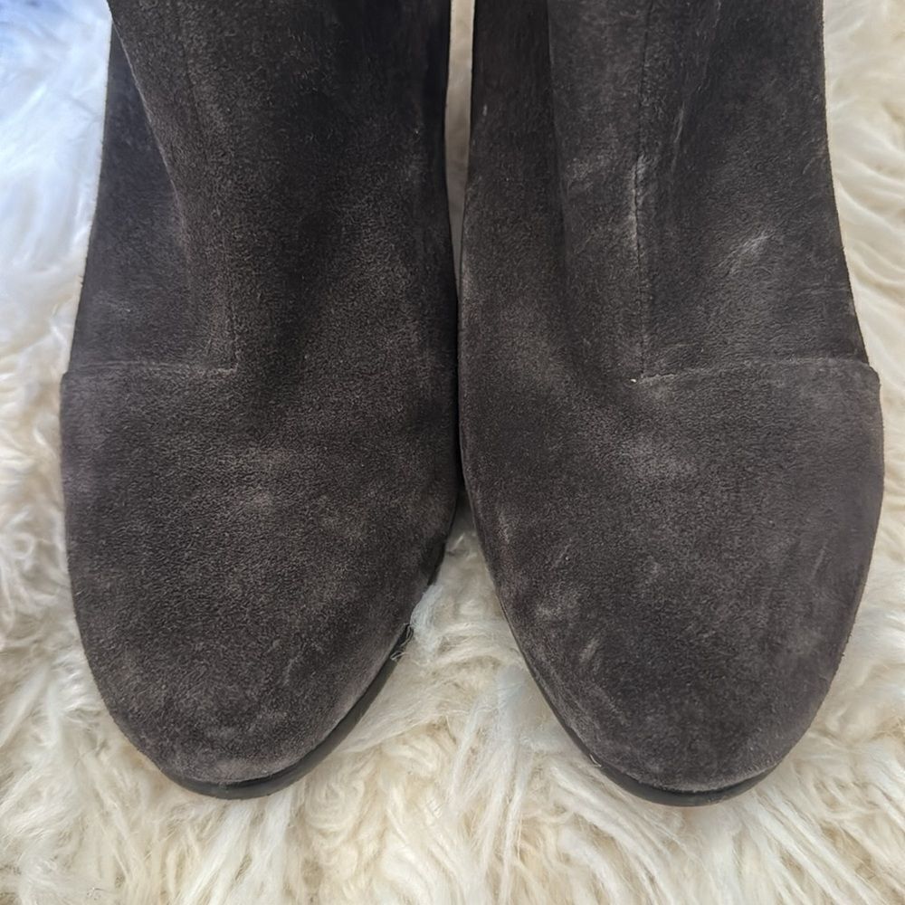 Rag & Bone Charcoal Gray Distressed Suede LeatherAnkle Booties Sz 39.5 or 9.5 - Picture 9 of 10
